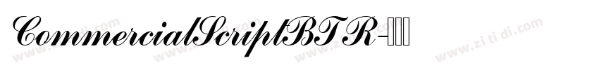 CommercialScriptBT R字体转换